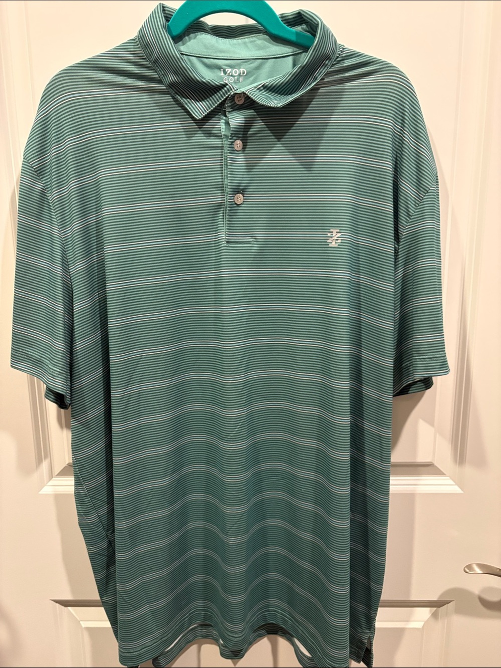 Izod Green Striped Men’s Polo